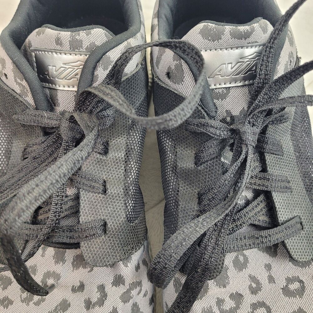 AVIA Deluxe Trainer Women's Gray Leopard Print Fabric Memory Foam Sneaker Sz 12 - Picture 12 of 12